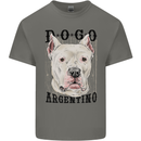 A Dogo Argentino Dog Mens Cotton T-Shirt Tee Top Charcoal