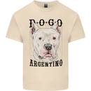 A Dogo Argentino Dog Mens Cotton T-Shirt Tee Top Natural