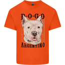 A Dogo Argentino Dog Mens Cotton T-Shirt Tee Top Orange