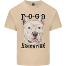 A Dogo Argentino Dog Mens Cotton T-Shirt Tee Top Sand