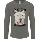 A Dogo Argentino Dog Mens Long Sleeve T-Shirt Charcoal
