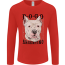 A Dogo Argentino Dog Mens Long Sleeve T-Shirt Red