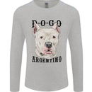 A Dogo Argentino Dog Mens Long Sleeve T-Shirt Sports Grey