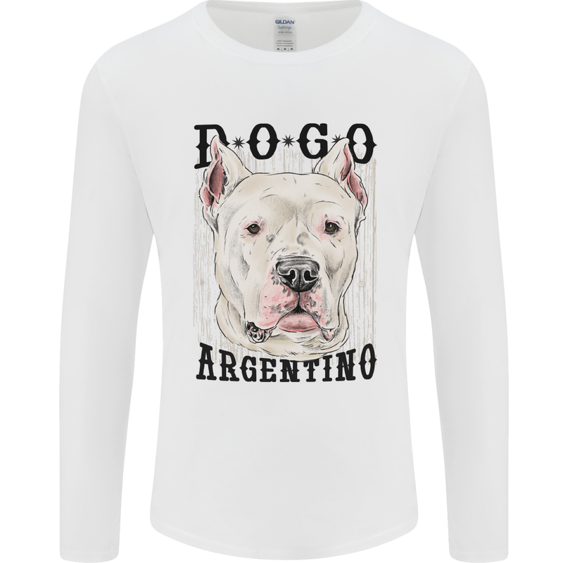 A Dogo Argentino Dog Mens Long Sleeve T-Shirt White