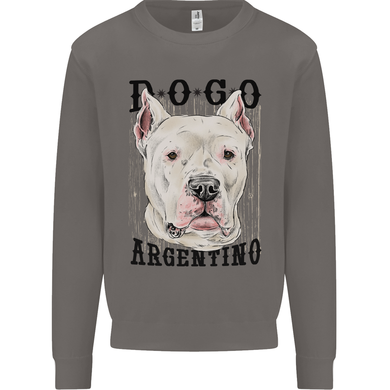 A Dogo Argentino Dog Mens Sweatshirt Jumper Charcoal