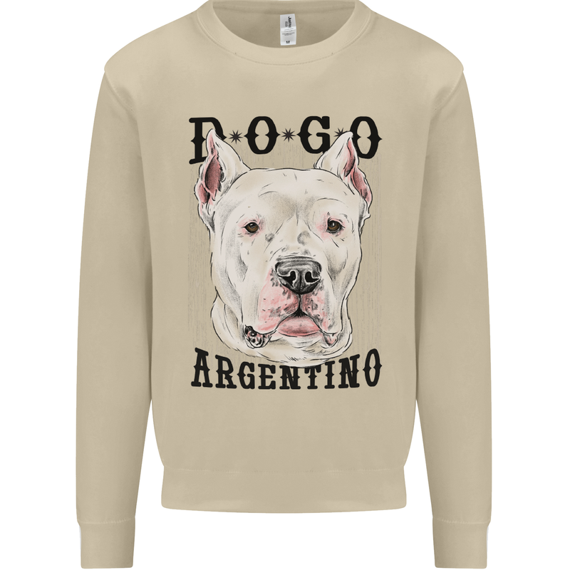 A Dogo Argentino Dog Mens Sweatshirt Jumper Sand