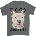 A Dogo Argentino Dog Mens T-Shirt 100% Cotton Charcoal