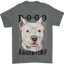 A Dogo Argentino Dog Mens T-Shirt 100% Cotton Charcoal