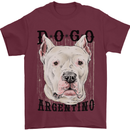 A Dogo Argentino Dog Mens T-Shirt 100% Cotton Maroon