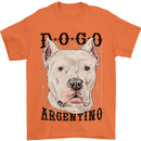 A Dogo Argentino Dog Mens T-Shirt 100% Cotton Orange