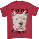 A Dogo Argentino Dog Mens T-Shirt 100% Cotton Red