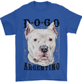 A Dogo Argentino Dog Mens T-Shirt 100% Cotton Royal Blue