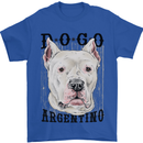 A Dogo Argentino Dog Mens T-Shirt 100% Cotton Royal Blue