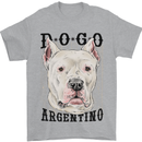 A Dogo Argentino Dog Mens T-Shirt 100% Cotton Sports Grey