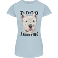 A Dogo Argentino Dog Womens Petite Cut T-Shirt Light Blue