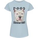 A Dogo Argentino Dog Womens Petite Cut T-Shirt Light Blue
