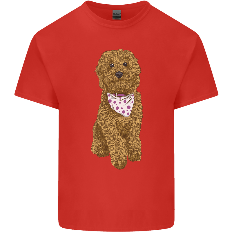 A Doodle Goldendoodle Dog Mens Cotton T-Shirt Tee Top Red