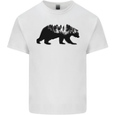 A Double Exposure Grizzly Bear Trekking Mens Cotton T-Shirt Tee Top White