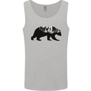 A Double Exposure Grizzly Bear Trekking Mens Vest Tank Top Sports Grey