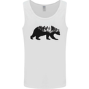 A Double Exposure Grizzly Bear Trekking Mens Vest Tank Top White