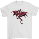 A Dragon Climbing the Material Mens T-Shirt 100% Cotton White