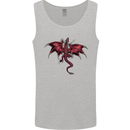 A Dragon Climbing the Material Mens Vest Tank Top Sports Grey