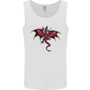 A Dragon Climbing the Material Mens Vest Tank Top White