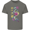 A Dragon With Japanese Text Kids T-Shirt Childrens Charcoal