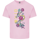 A Dragon With Japanese Text Kids T-Shirt Childrens Light Pink