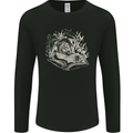 A Dragon & Book Mens Long Sleeve T-Shirt Black