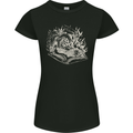 A Dragon & Book Womens Petite Cut T-Shirt Black