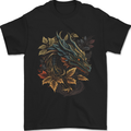 A Dragon in Nature Fantasy Mens T-Shirt 100% Cotton Black