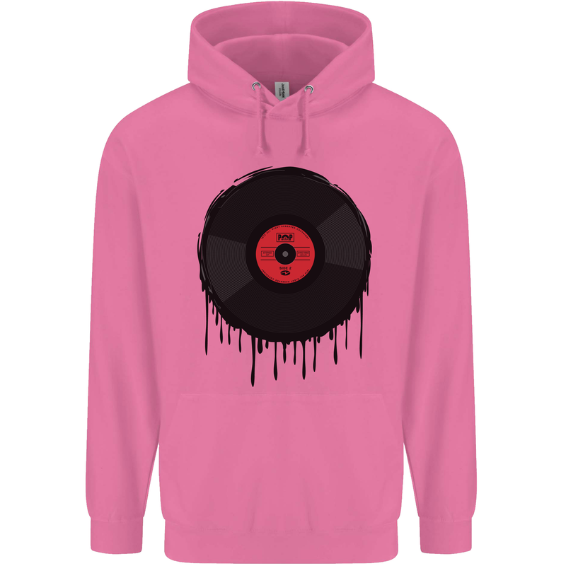 A Dripping Vinyl Record Turntable Decks DJ Childrens Kids Hoodie Azalea