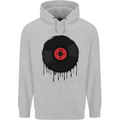 A Dripping Vinyl Record Turntable Decks DJ Childrens Kids Hoodie Sports Grey