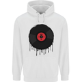 A Dripping Vinyl Record Turntable Decks DJ Childrens Kids Hoodie White