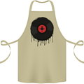 A Dripping Vinyl Record Turntable Decks DJ Cotton Apron 100% Organic Khaki