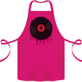 A Dripping Vinyl Record Turntable Decks DJ Cotton Apron 100% Organic Pink