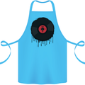 A Dripping Vinyl Record Turntable Decks DJ Cotton Apron 100% Organic Turquoise