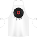 A Dripping Vinyl Record Turntable Decks DJ Cotton Apron 100% Organic White