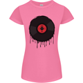 A Dripping Vinyl Record Turntable Decks DJ Womens Petite Cut T-Shirt Azalea