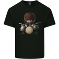 A Drummer Boy Drumming Drum Mens Cotton T-Shirt Tee Top Black