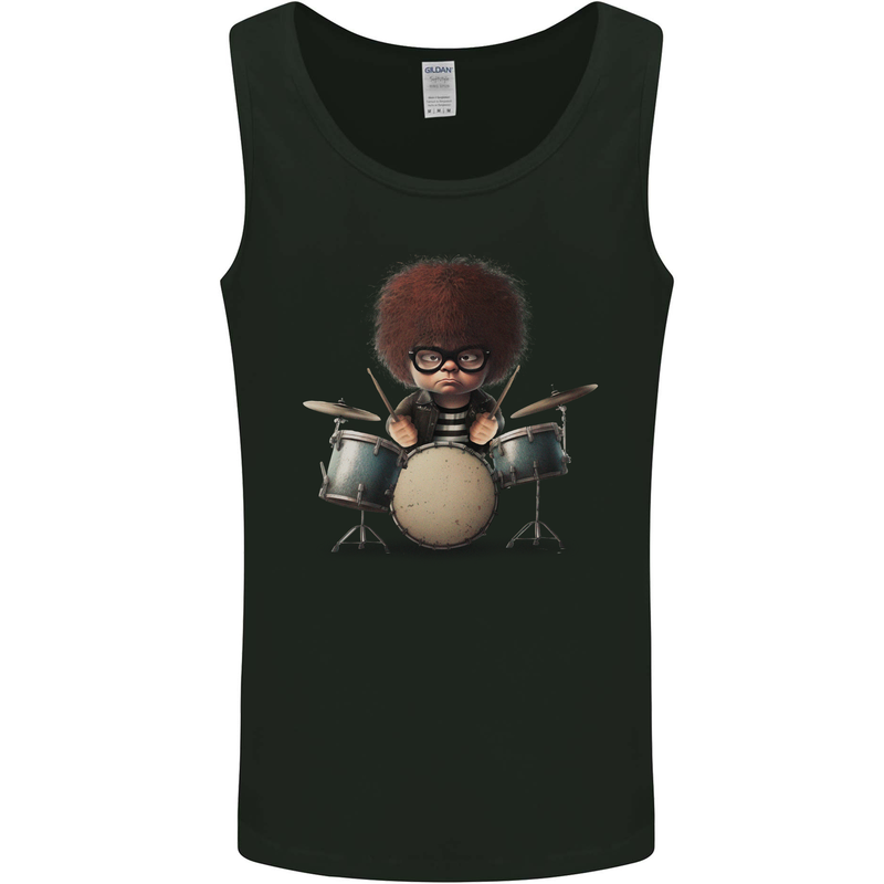 A Drummer Boy Drumming Drum Mens Vest Tank Top Black