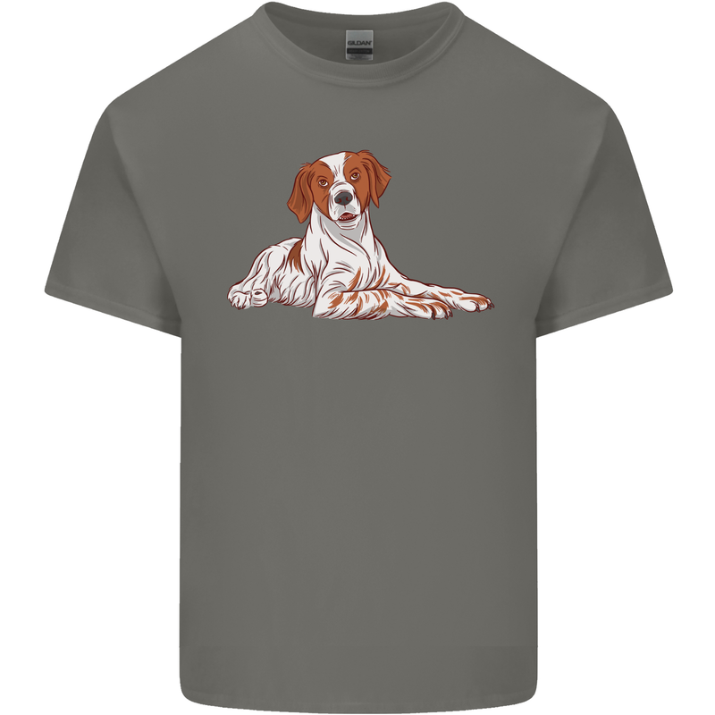 A Epagneul Breton Dog Kids T-Shirt Childrens Charcoal