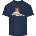 A Epagneul Breton Dog Kids T-Shirt Childrens Navy Blue