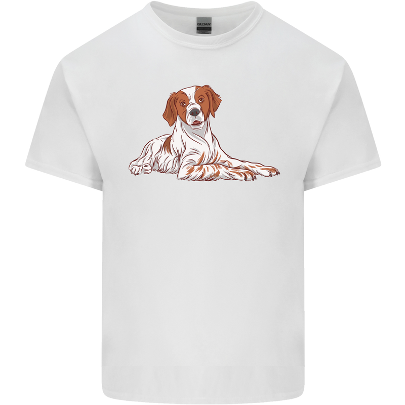 A Epagneul Breton Dog Kids T-Shirt Childrens White