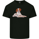 A Epagneul Breton Dog Mens Cotton T-Shirt Tee Top Black