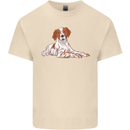 A Epagneul Breton Dog Mens Cotton T-Shirt Tee Top Natural