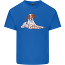 A Epagneul Breton Dog Mens Cotton T-Shirt Tee Top Royal Blue
