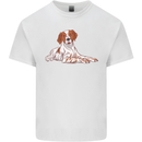 A Epagneul Breton Dog Mens Cotton T-Shirt Tee Top White