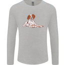 A Epagneul Breton Dog Mens Long Sleeve T-Shirt Sports Grey